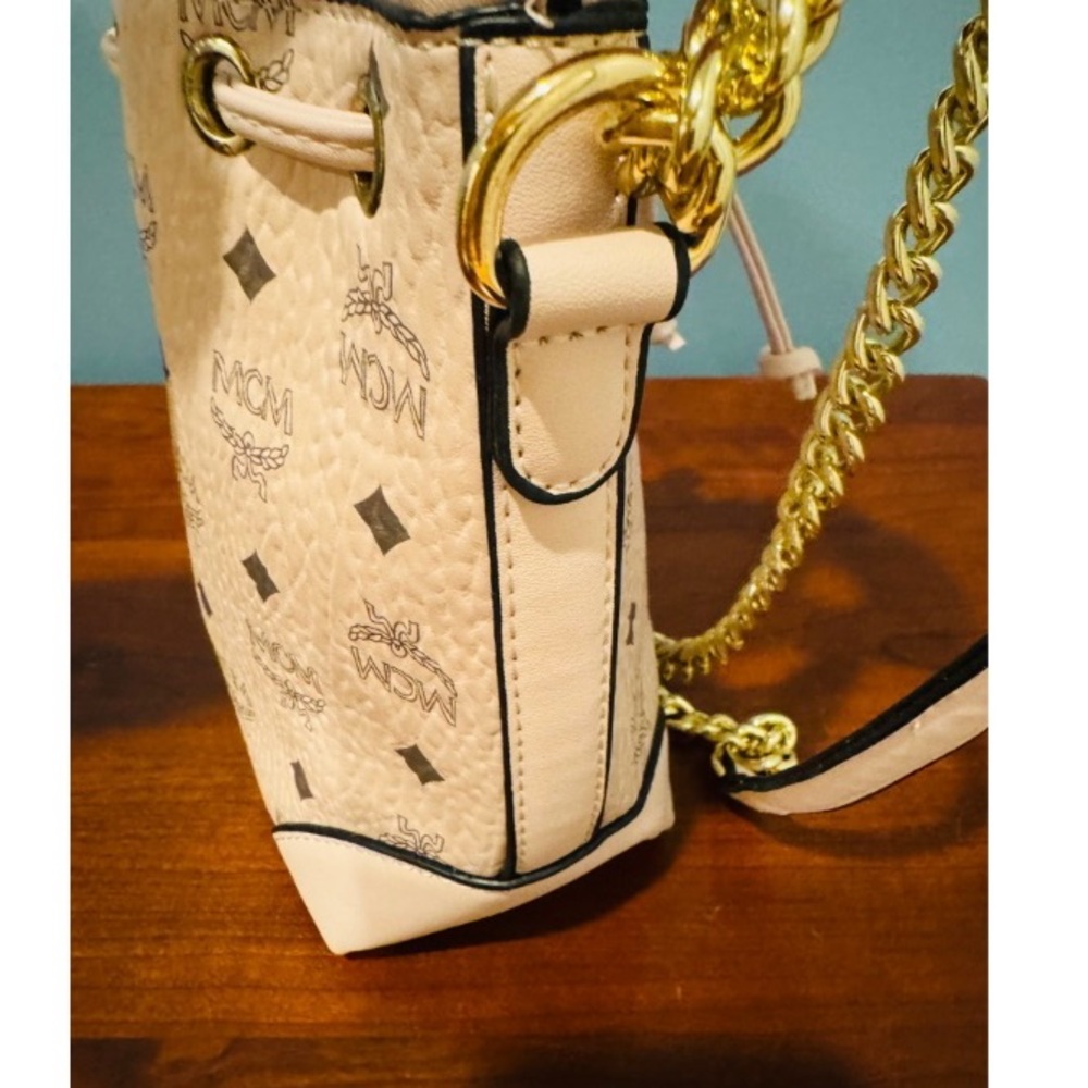 (NWOT) MCM Crossbody Bucket Purse - Pink - Picture 7 of 14